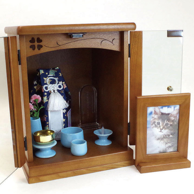 ペット仏壇】四つ葉 ダークブラウン レギュラーサイズ - ペット仏壇