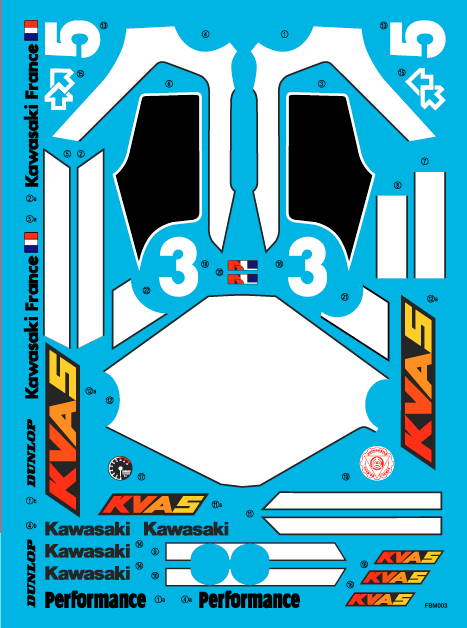 オートカラー 1/12 カワサキ KR1000F エンデュランス レーサー フル