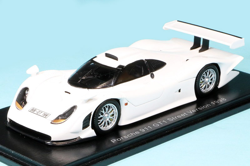 スパーク 1/43 ポルシェ 911 GT1 ストリートVer. 1998 ホワイト S5998