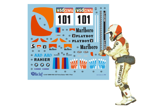 ブルースタッフ 1/12 フィギュアデカール BMW R80 G/S ダカールラリー