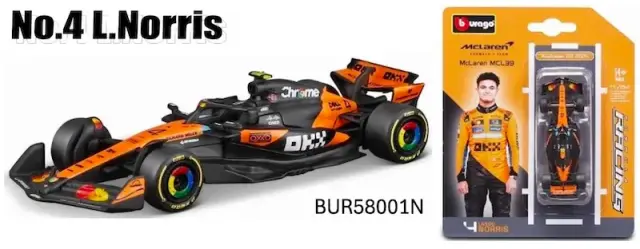 予約] ブラーゴ 1/64 マクラーレン F1チーム MCL39 2025 No.4 L.ノリス