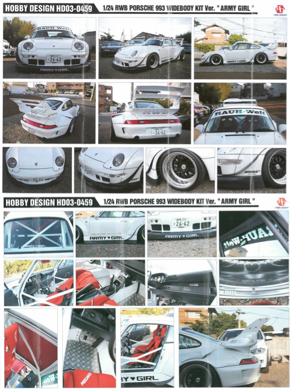 メーカー完売] ホビーデザイン 1/24 RWB ポルシェ 993 ワイドボディ