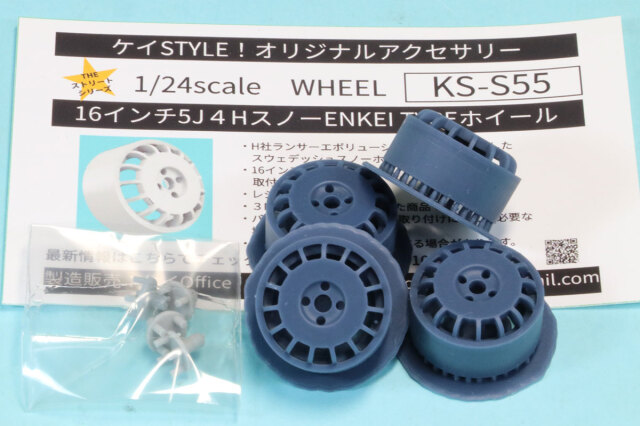 ケイSTYLE! 1/24 3Dプリントパーツ 16インチ 5J4H スノーENKEI TYPE