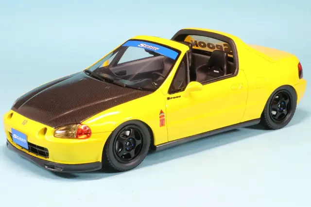 オットーモビル 1/18 ホンダ シビック デルソル スプーン イエロー