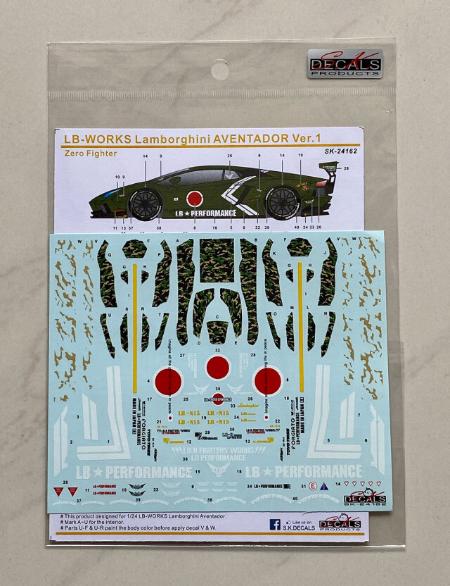 SK Decal 1/24 LB-WORKS ランボルギーニ アヴェンタドール Ver.1 Zero