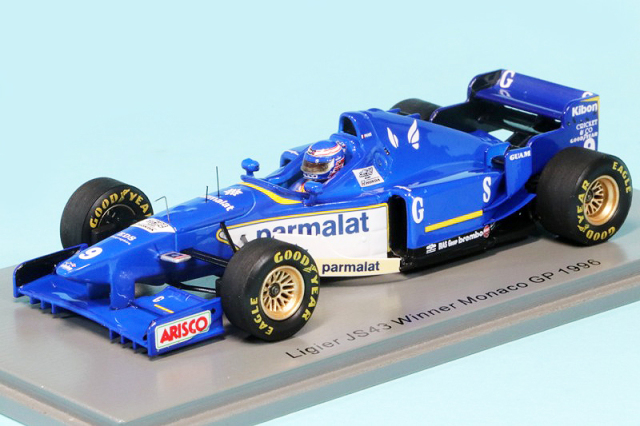 スパーク 1/43 リジェ JS43 無限ホンダ モナコGP 1996 Winner O.パニス