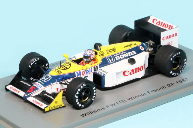 スパーク 1/43 ウィリアムズ FW11B フランスGP 1987 Winner N.マンセル