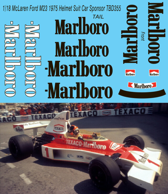 TBデカール 1/43 マクラーレン M23 1976 マルボロ タバコデカール TBD058