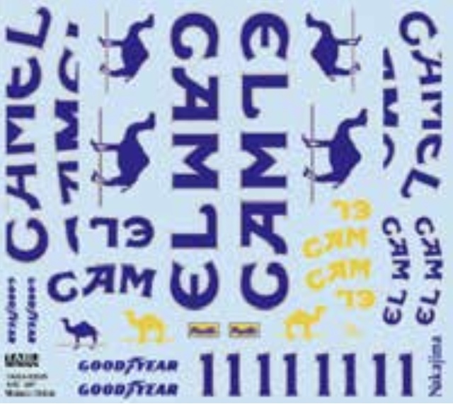 タブデザイン 1/12 ロータス 99T キャメル タバコデカール プラッツ