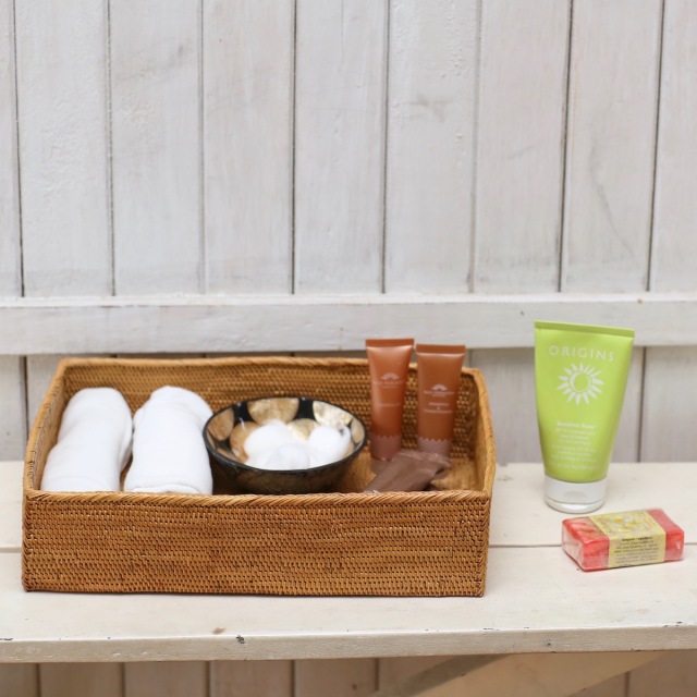 収納箱四角 浅型Sサイズ (BOX450) Rosily(ロージリー) バリ島 アタかご