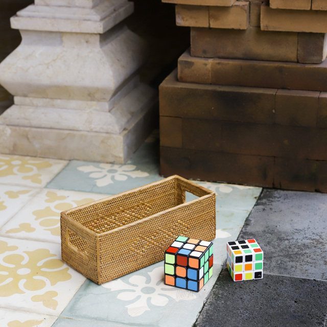 角型調味料入れ (BOX348) Rosily(ロージリー）バリ島 アタかご雑貨