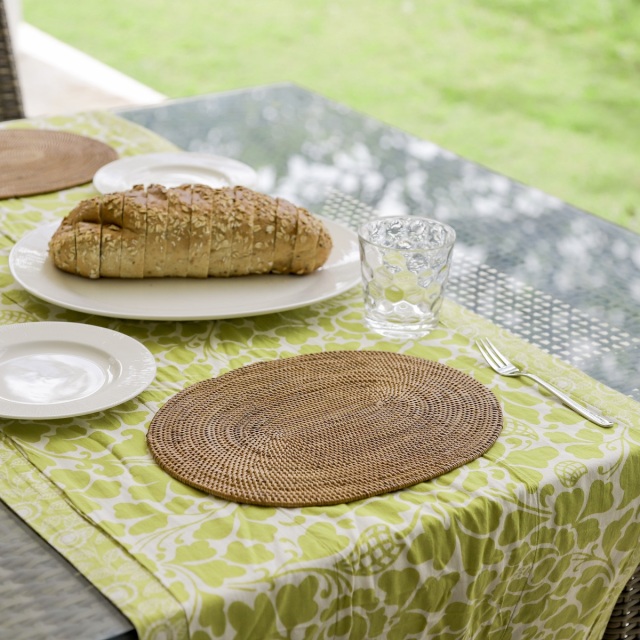 楕円ランチョンマットSサイズ 1枚 (MAT172) Rosily(ロージリー) バリ