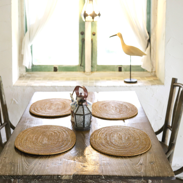 楕円ランチョンマット M 【ラタン芯】 1枚 (MAT195) Rosily