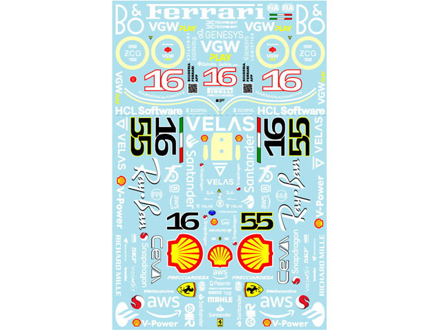 Museum collection D1085 1/12 Ferrari F1-75 / SF23 Decal (童友社RC