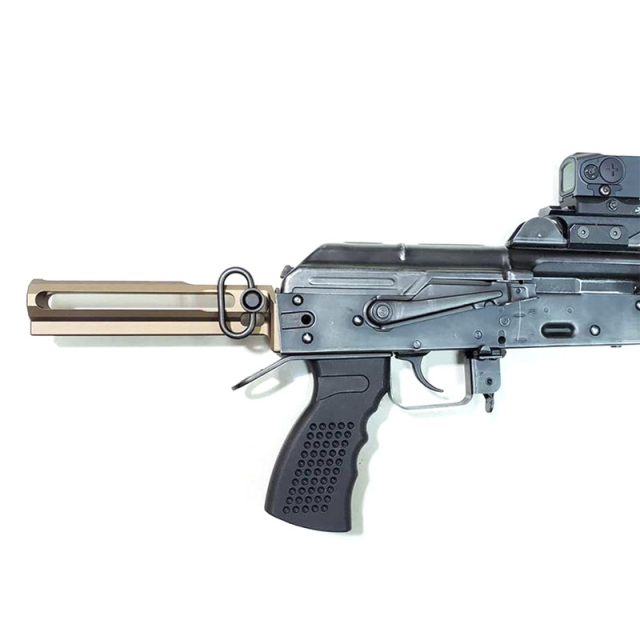 Airsoft Artisan Skeleton M4ストックアダプター BK (LCT/GHK AK