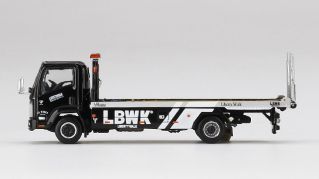 MINI GT 1/64 Isuzu Nシリーズ(ELF) 車両積載車 LBWK ブラック(右