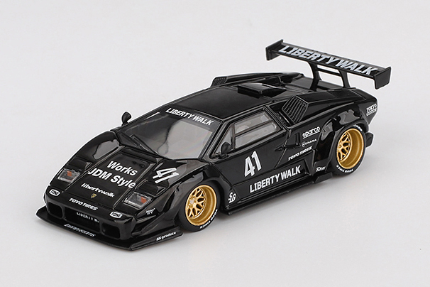 MINI GT 1/64 ランボルギーニ カウンタック LB-WORKS ブラック(左