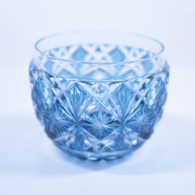 薩摩切子】 猪口 [ブルー] クリスタルガラス製 鹿児島 MIRIYU工房 おちょこ