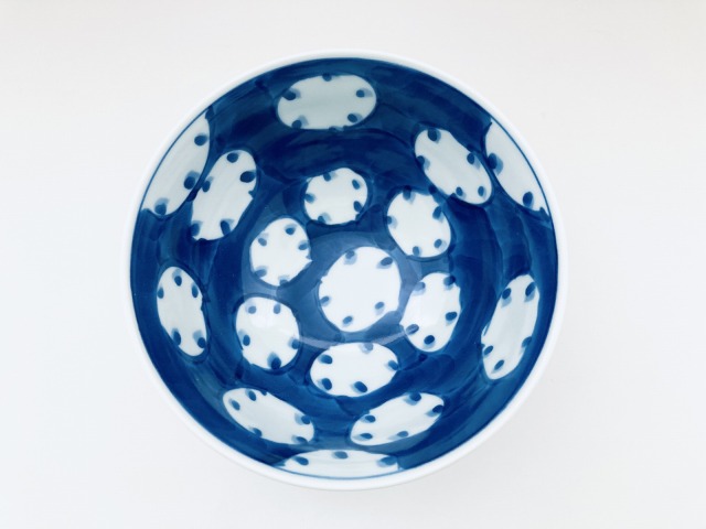 丸濃紋5寸深丼 しん窯青花