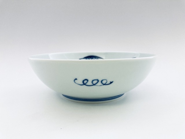 濃マント異人5寸ボール しん窯青花