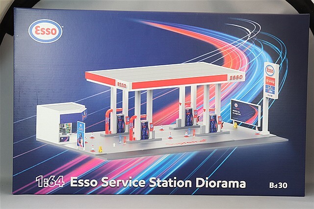 TINY 1/64 Tiny City Bd30 ESSO ガソリンスタンド ジオラマ