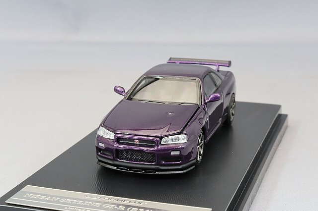 MOTORHELIX 1/64 日産 スカイライン GT-R R34 V-SpecII ミッドナイト