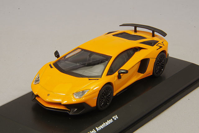ブンカ流通限定 京商 1/64 ランボルギーニ アヴェンタドール SV オレンジ