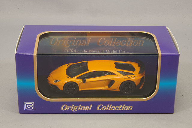 ブンカ流通限定 京商 1/64 ランボルギーニ アヴェンタドール SV オレンジ