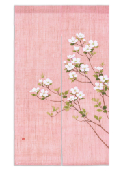 手染め麻のれん・春 [京都洛柿庵オンラインショップ]