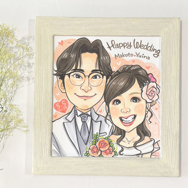 にがおえ＋ 上羽京 ウェルカムボード Mサイズ 似顔絵 【送料無料】