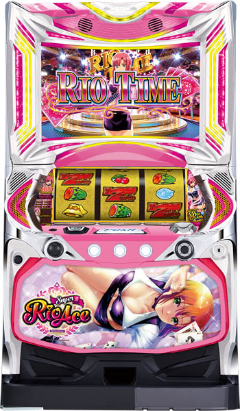 山佐の6号機パチスロ台「スーパーリオエース」をコイン不要機付き