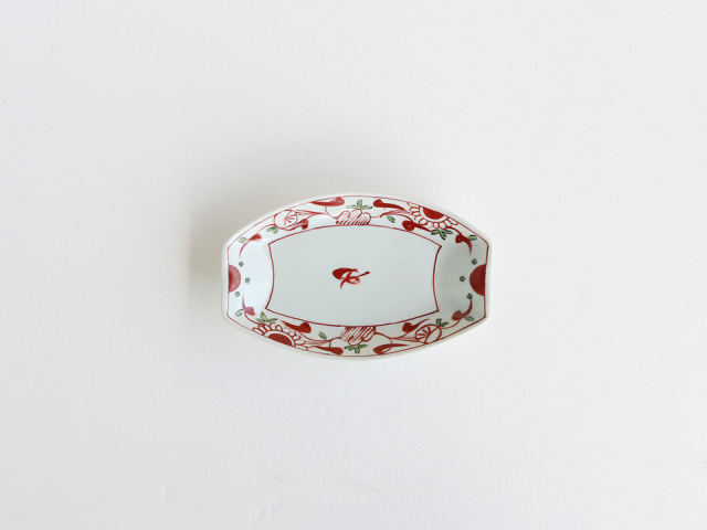 波佐見焼 赤絵万歴 変形長角皿 | 産直！有田焼 波佐見焼 のオンライン