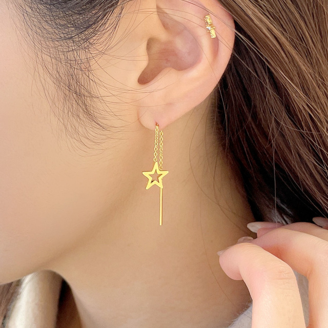 16G ］オールステンレス 素材が嬉しい！ゆらゆら揺れるスター 星