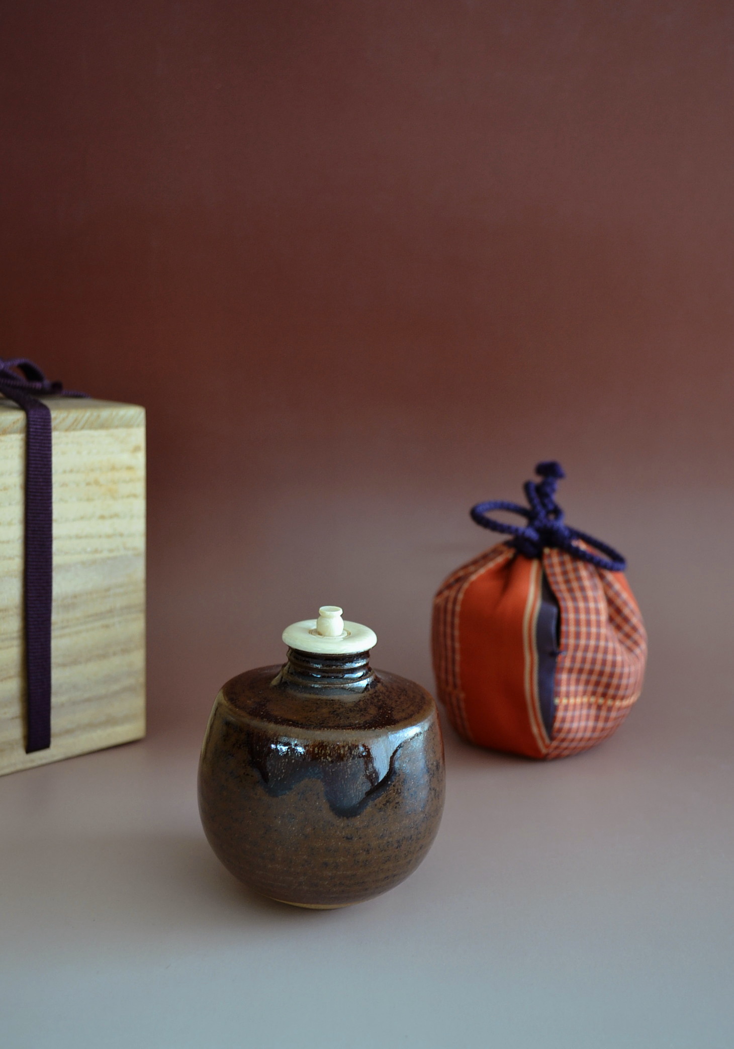 Antique Sam's Collection 本能寺文琳茶入 岡田暁山作