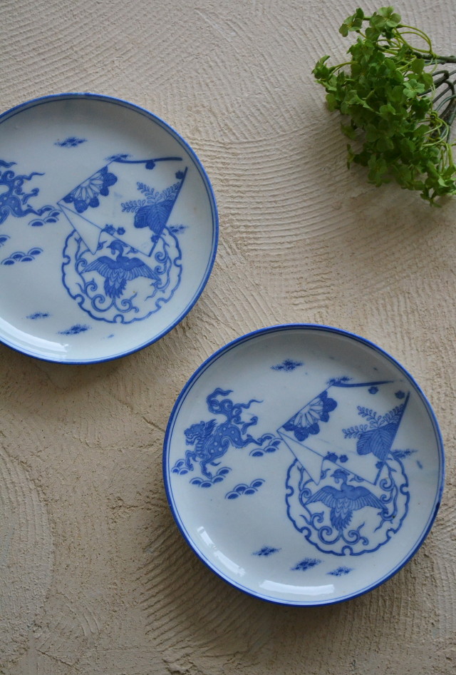 染錦色絵大皿 色絵大皿 オードブルプレート 飾り皿 直径315mm