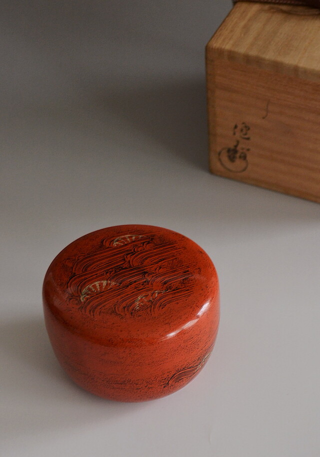 Antique Sam's Collection香合きく 菊香合 二代田中健智作