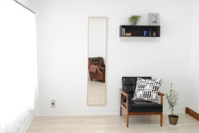 Libra リブラ ウォールミラー 全身 鏡 壁掛け 姿見 天然木 日本製