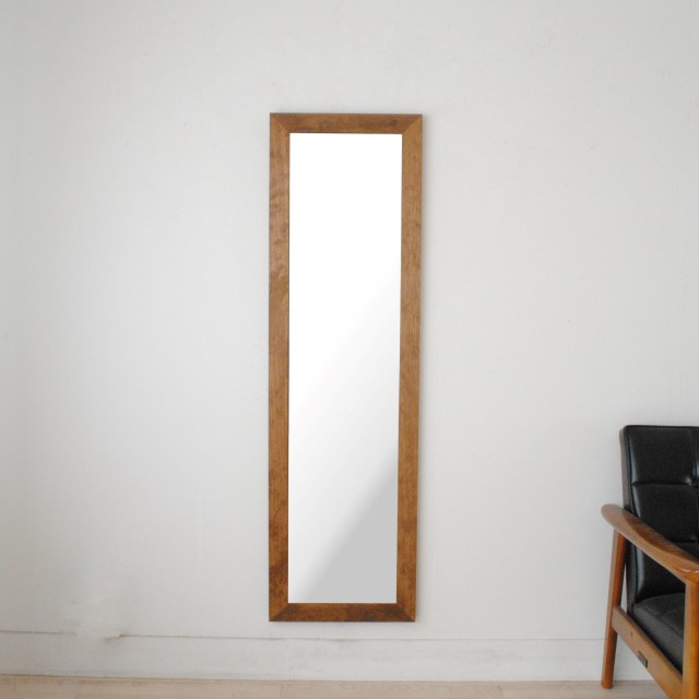 Leon レオンミラー ウォールミラー 壁掛け 鏡 アンティーク調 天然木