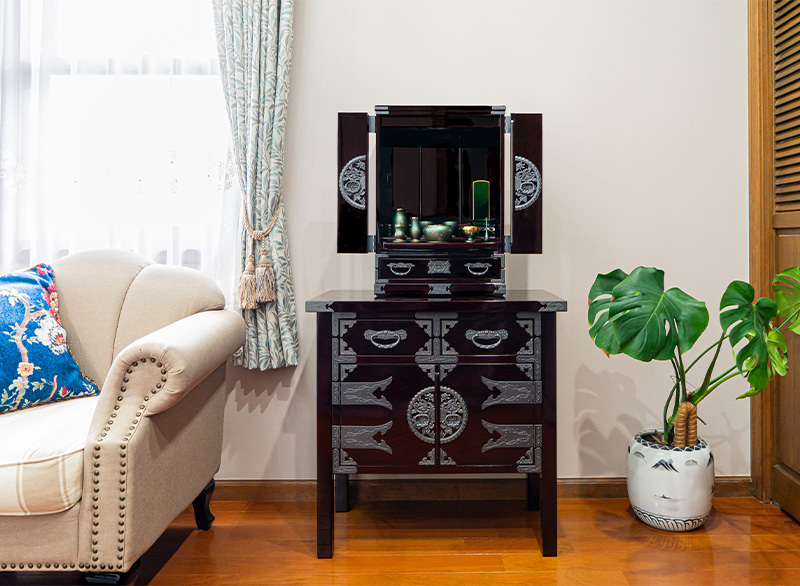 仙台仏壇 18号 KHB-20D 木地呂漆調｜コンパクト ミニ仏壇 モダン