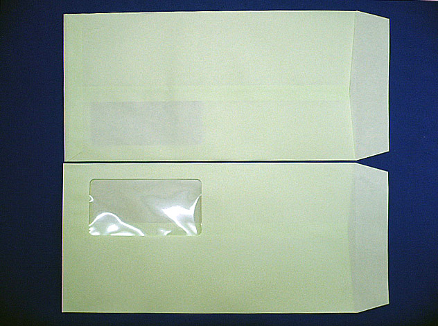 長3封筒/ウグイス85g 窓付・送料無料！ ☆メーカー直売・国産紙使用の