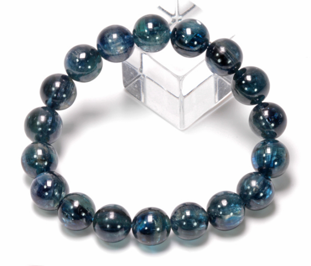 限定!珍品!ブルーグリーンカイヤナイトSAの11mmUPブレスレット 4