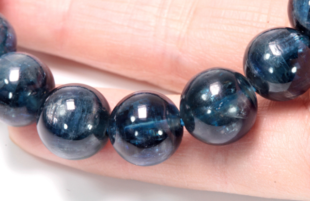 限定!珍品!ブルーグリーンカイヤナイトSAの11mmUPブレスレット 4