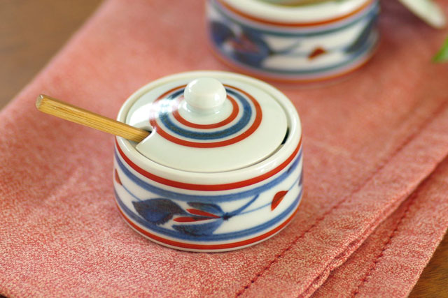 砥部焼の和食器 梅山窯の薬味入れ 【砥部工房 からくさ】