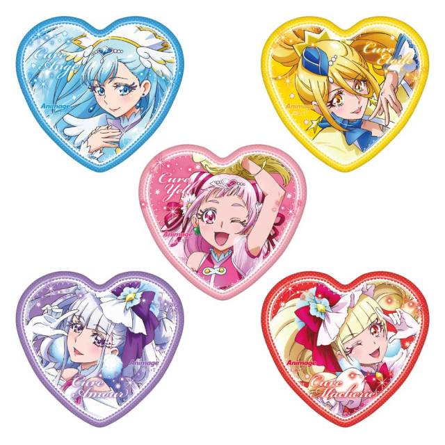応募者全員サービス】『HUGっと！プリキュア』ハート型缶バッジセット