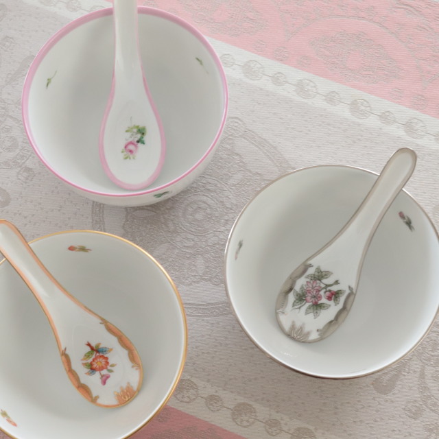 ☆再入荷☆ Herend ヘレンド ヴィクトリアプラチナ ボウル＆レンゲセット