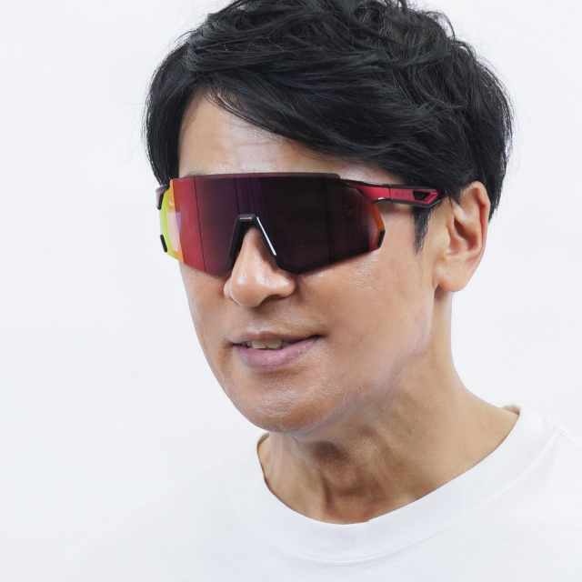 A-FIT スポーツサングラス シールドレンズ シリンダー設計 AF-806