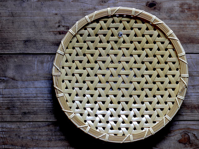 亀甲平皿セット 大中小/亀甲編み/平皿/盛り皿/白竹/真竹/日本製/31cm