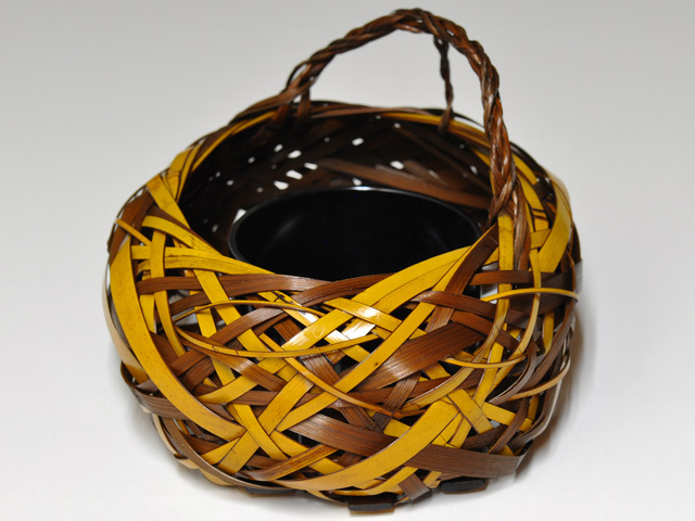 花籠 とまり舟/インテリア/華道具/花入れ/花器/竹/国産/日本製 竹かご