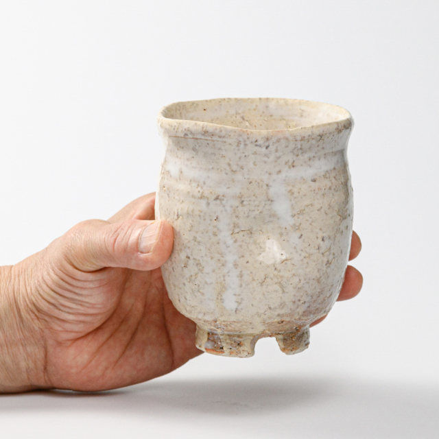 萩焼(伝統的工芸品)大湯呑鬼萩化粧荒呉器えくぼ