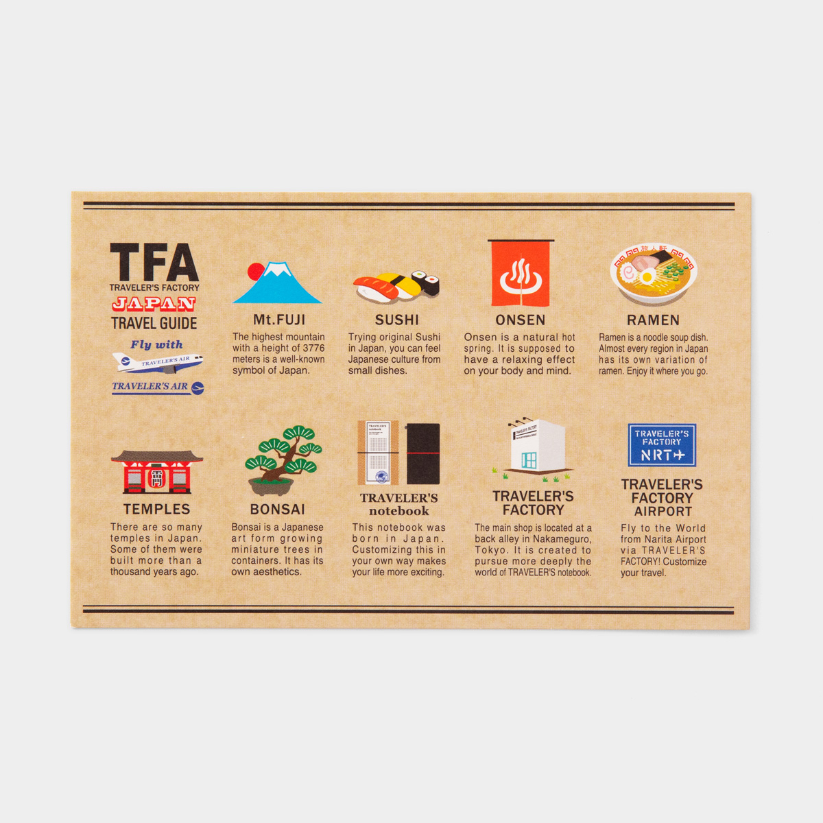 TF ポストカード JAPAN GUIDE柄 (07100345)